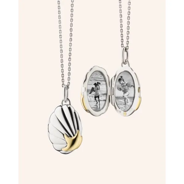 Sterling Silver Seashell and Starfish Locket