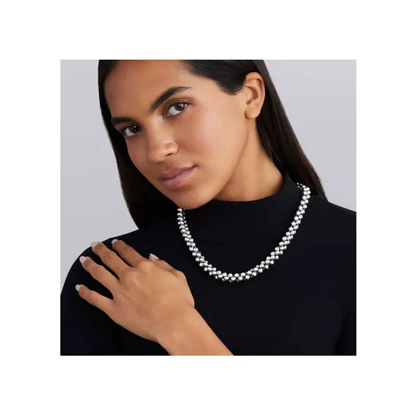Silver Beaded Necklace 20\