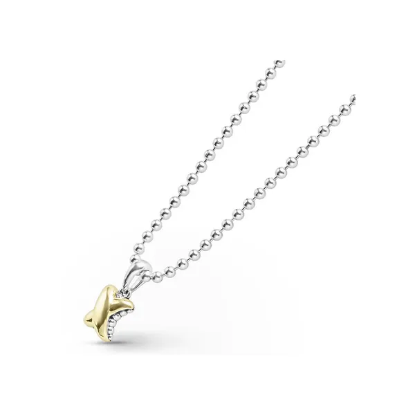 Two-Tone X Pendant Necklace