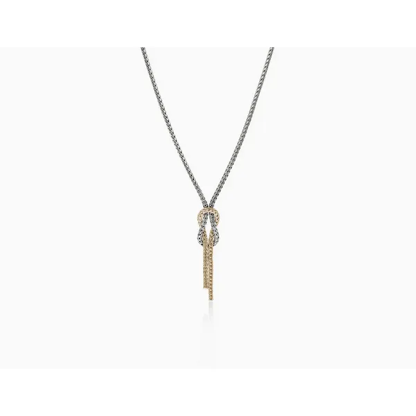 Love Knot Y Necklace, Gold, Sterling Silver, 1.8MM Baxter's Fine Jewelry Warwick, RI