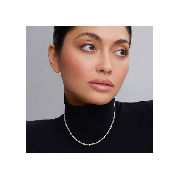 18K Gold Station Necklace Image 2 Baxter's Fine Jewelry Warwick, RI