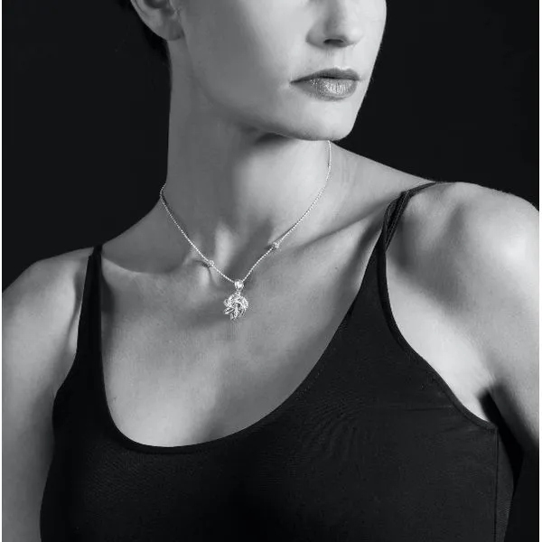 Silver Love Knot Necklace Image 3 Baxter's Fine Jewelry Warwick, RI