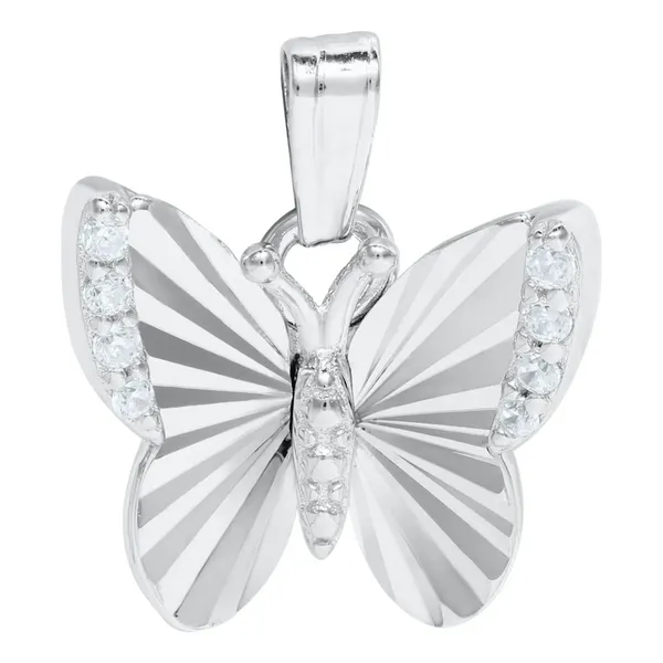 Children's CZ Butterfly Pendant Baxter's Fine Jewelry Warwick, RI