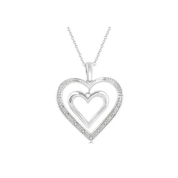 Sterling Silver Double Heart Pendant Baxter's Fine Jewelry Warwick, RI