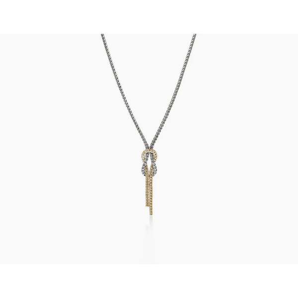 Love Knot Y Necklace, Gold, Sterling Silver, 1.8MM Baxter's Fine Jewelry Warwick, RI