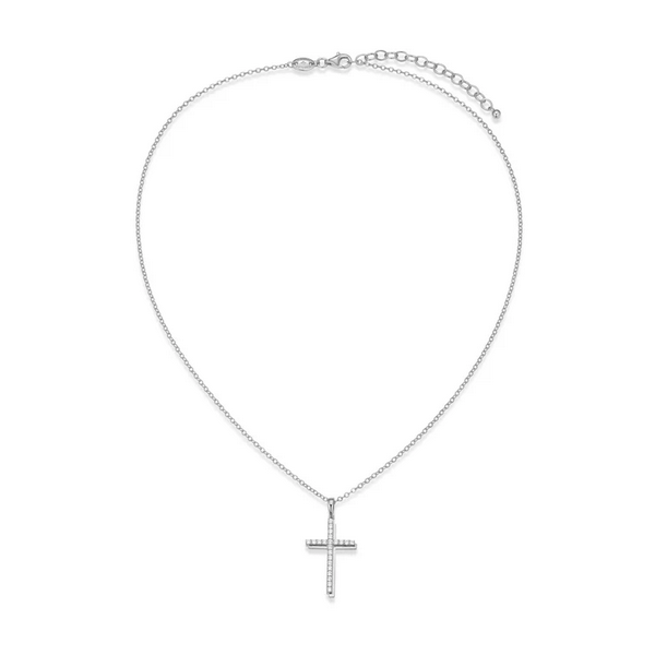 Sterling Silver CZ Cross Pendant Baxter's Fine Jewelry Warwick, RI