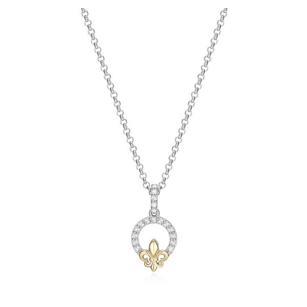 Fleur De Lis CZ Pendant Baxter's Fine Jewelry Warwick, RI