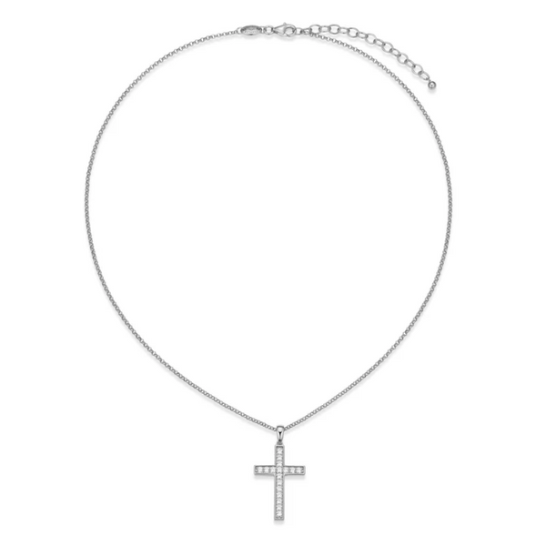 Silver CZ Cross Pendant Baxter's Fine Jewelry Warwick, RI