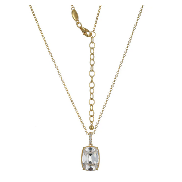 Yellow Gold Plated 12ct CZ Pendant Baxter's Fine Jewelry Warwick, RI