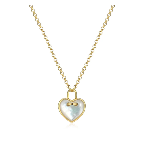 Amour Mother of Pearl Pendant Baxter's Fine Jewelry Warwick, RI