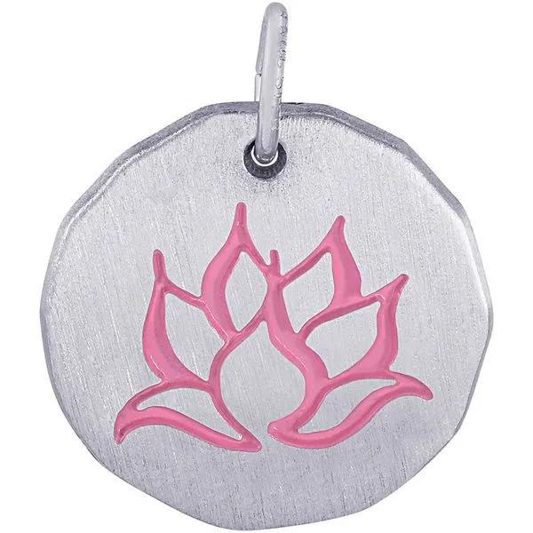 Lotus Flower Tag Charm Baxter's Fine Jewelry Warwick, RI