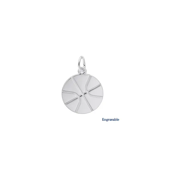 Sterling Silver Flat Basketball Charm Baxter's Fine Jewelry Warwick, RI