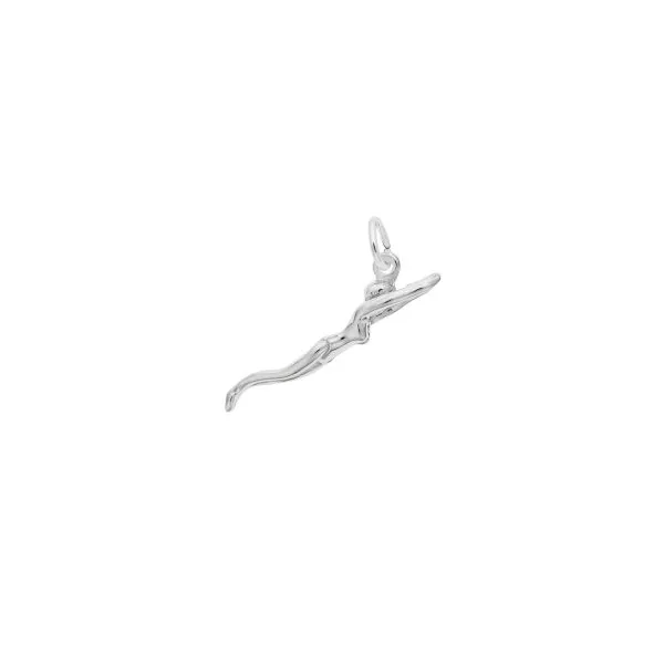 Sterling Silver Female Diving Swimmer Charm