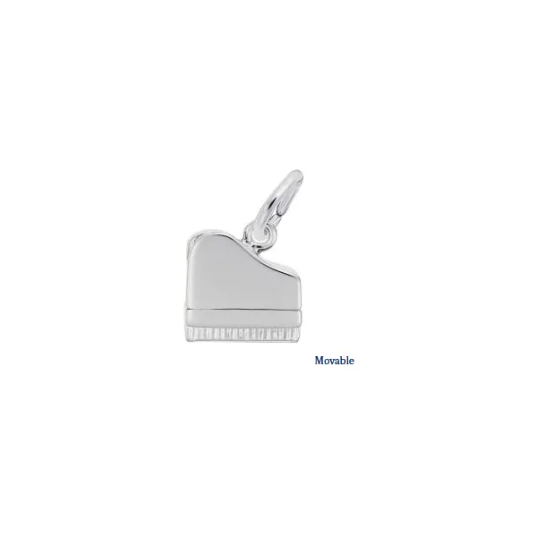 Sterling Silver Petite Piano Charm