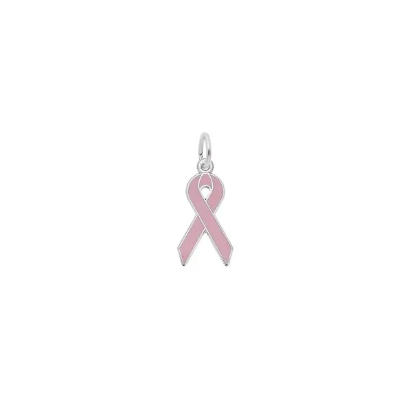Sterling Silver Breast Cancer Awareness Ribbon Charm