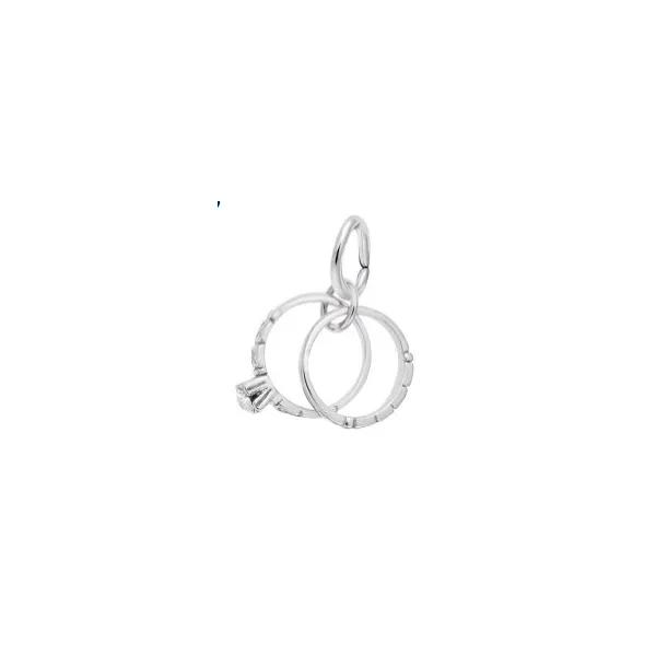 Sterling Silver Wedding Rings Charm
