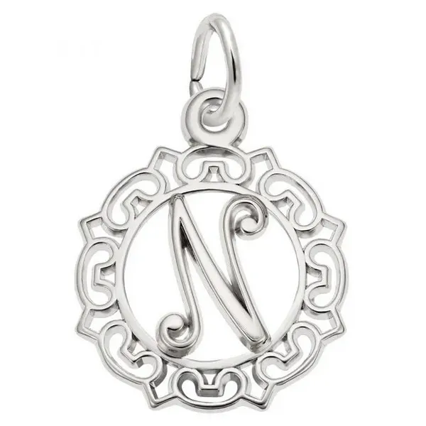 Ornate Script Initial N Charm Baxter's Fine Jewelry Warwick, RI
