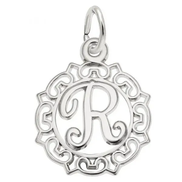 Ornate Script Initial R Charm Baxter's Fine Jewelry Warwick, RI
