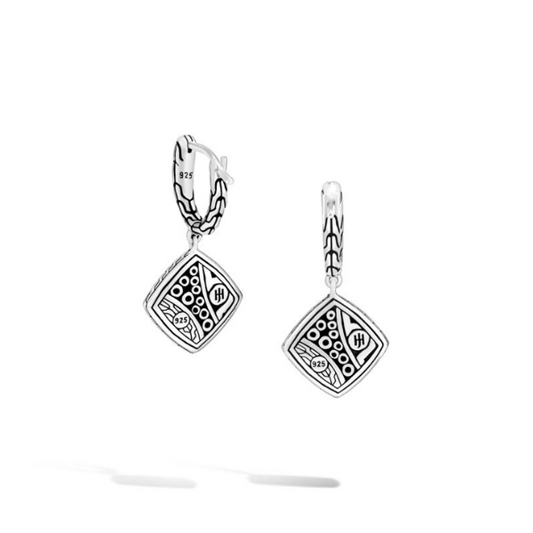 Classic Chain Drop Earring with Diamonds Image 2 Baxter's Fine Jewelry Warwick, RI