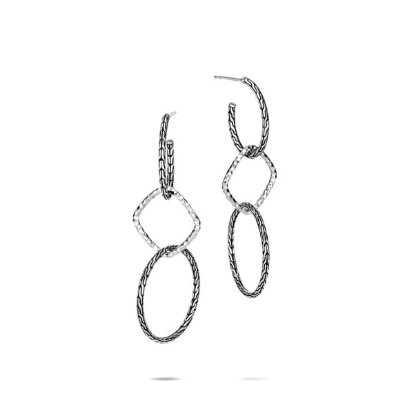 Classic Chain Hammered Drop Earring Baxter's Fine Jewelry Warwick, RI