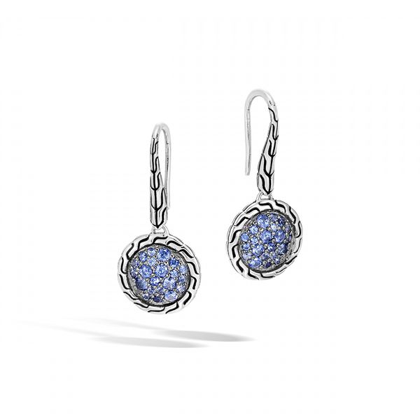 Classic Chain Drop Earring with Blue Sapphire Baxter's Fine Jewelry Warwick, RI