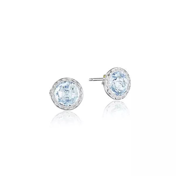 Petite Bezel Studs featuring Sky Blue Topaz Baxter's Fine Jewelry Warwick, RI