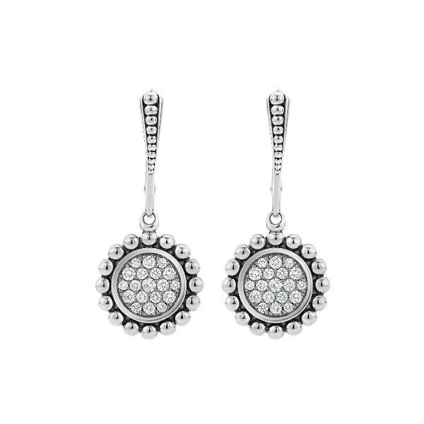 Caviar Diamond Drop Earrings Image 2 Baxter's Fine Jewelry Warwick, RI