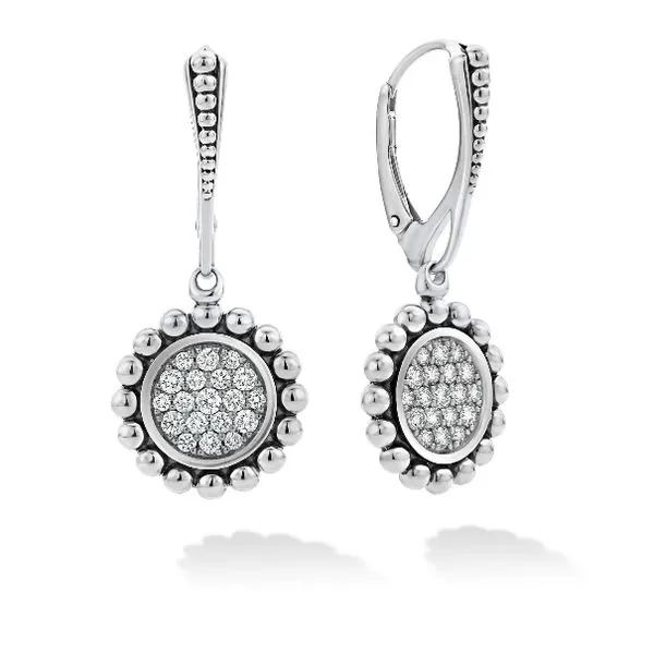 Caviar Diamond Drop Earrings thumb image 1