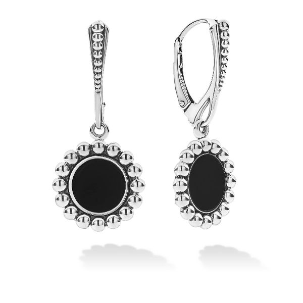 Caviar Onyx Dangle Earrings Baxter's Fine Jewelry Warwick, RI