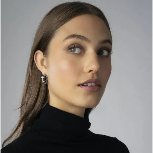 Caviar Hoops with Diamond Accent thumb image 3