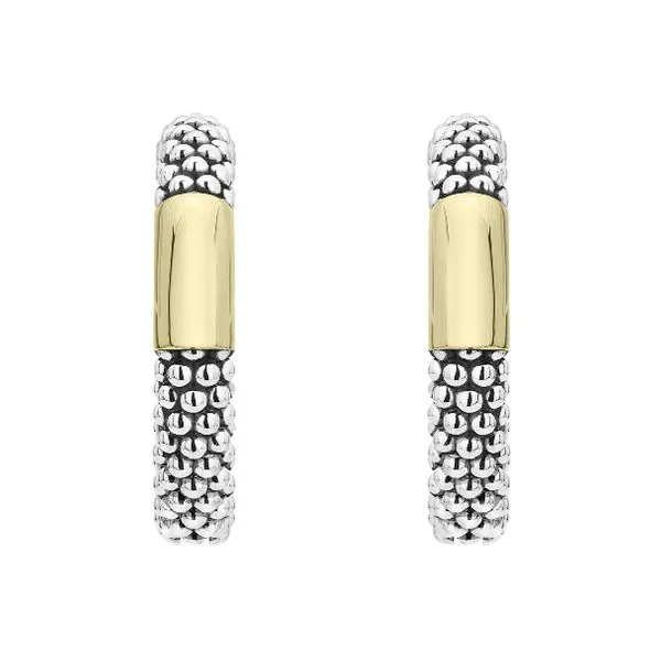 Caviar Smooth Bar Hoop Earrings thumb image 2