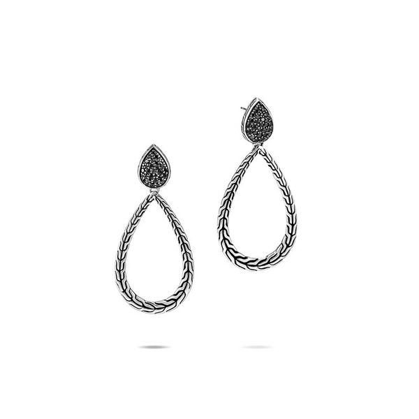 Classic Chain Drop Earring, Black Sapphire, Spinel Baxter's Fine Jewelry Warwick, RI