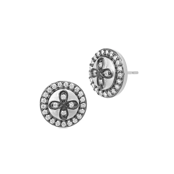Clover Stud Earrings in All White Baxter's Fine Jewelry Warwick, RI