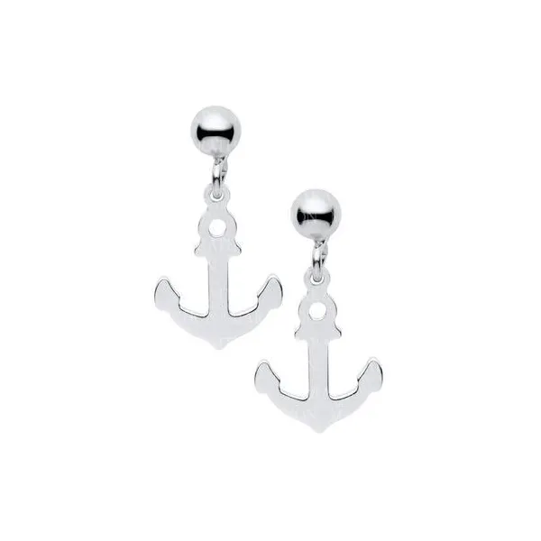 Sterling Silver Anchor Earrings similar item image