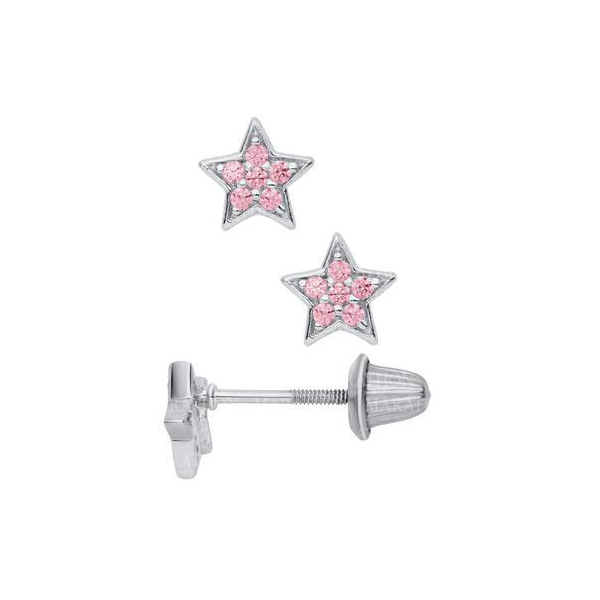 Children's Pink Star Stud Earrings Baxter's Fine Jewelry Warwick, RI