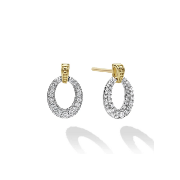 18K Gold Oval Drop Diamond Earring Baxter's Fine Jewelry Warwick, RI