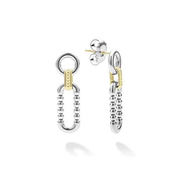 Two Tone Link Drop Earrings Baxter's Fine Jewelry Warwick, RI