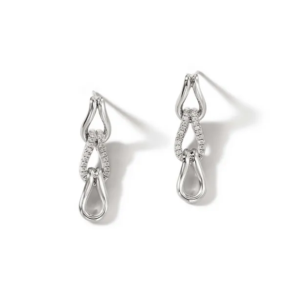 Surf Pavé Link Drop Earring Baxter's Fine Jewelry Warwick, RI