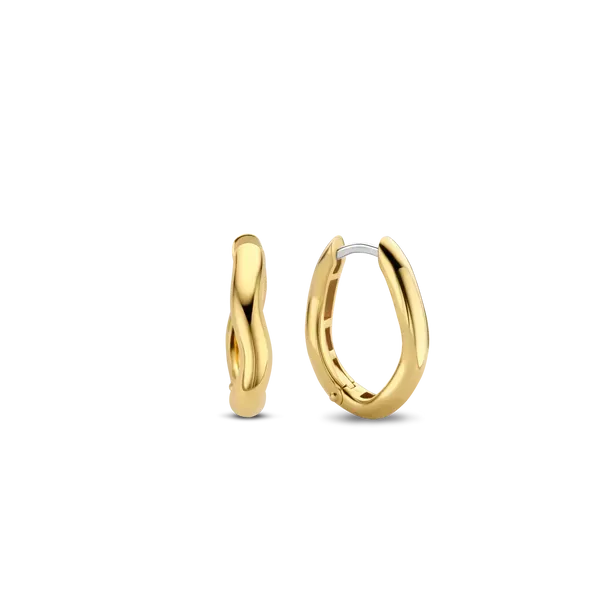Gold Plated Wavy Hoops Baxter's Fine Jewelry Warwick, RI