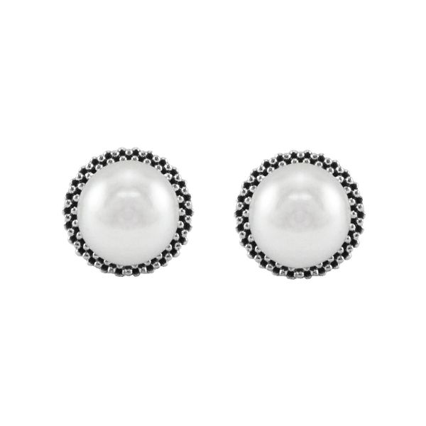Pearl Caviar Stud Earrings Image 2 Baxter's Fine Jewelry Warwick, RI