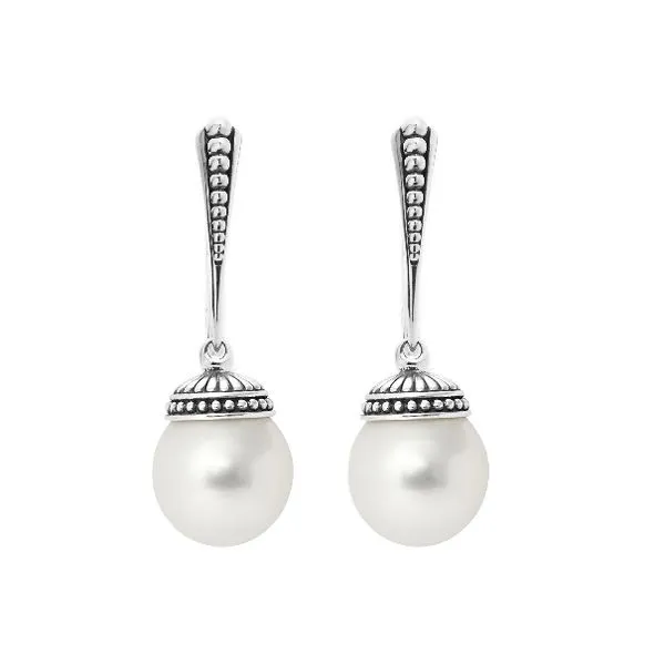 Pearl Drop Earrings Image 2 Baxter's Fine Jewelry Warwick, RI