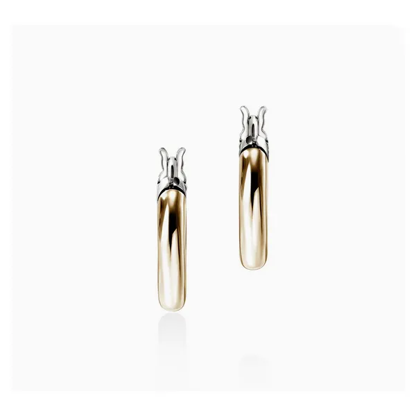 JH Essential Crossover Hoop Earring, Gold, Sterling Silver, 10MM Baxter's Fine Jewelry Warwick, RI