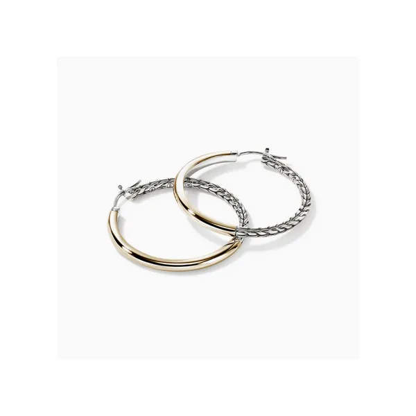 JH Essential Hoop Earring, Gold, Sterling Silver, 30MM Image 2 Baxter's Fine Jewelry Warwick, RI