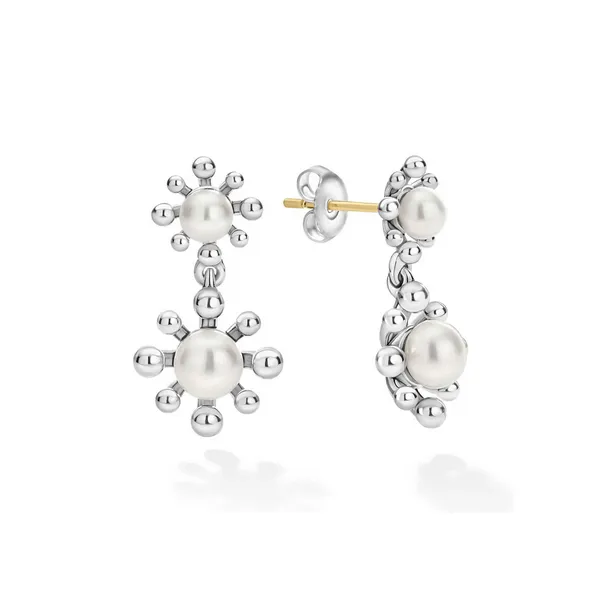 Fleur Pearl Drop Earrings Baxter's Fine Jewelry Warwick, RI