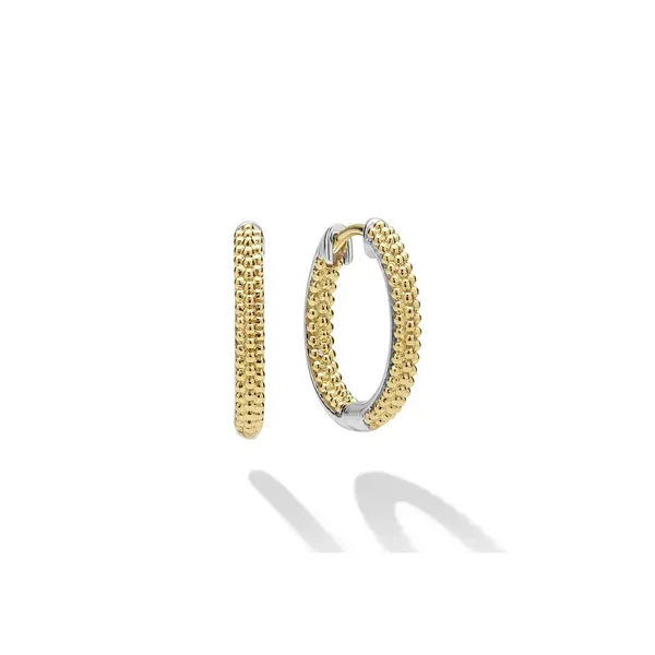 Two-Tone Caviar Huggie Earrings Baxter's Fine Jewelry Warwick, RI