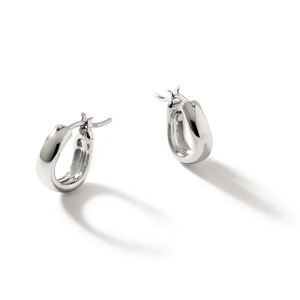 Surf Huggie Earrings, Sterling Silver, 12MM Baxter's Fine Jewelry Warwick, RI