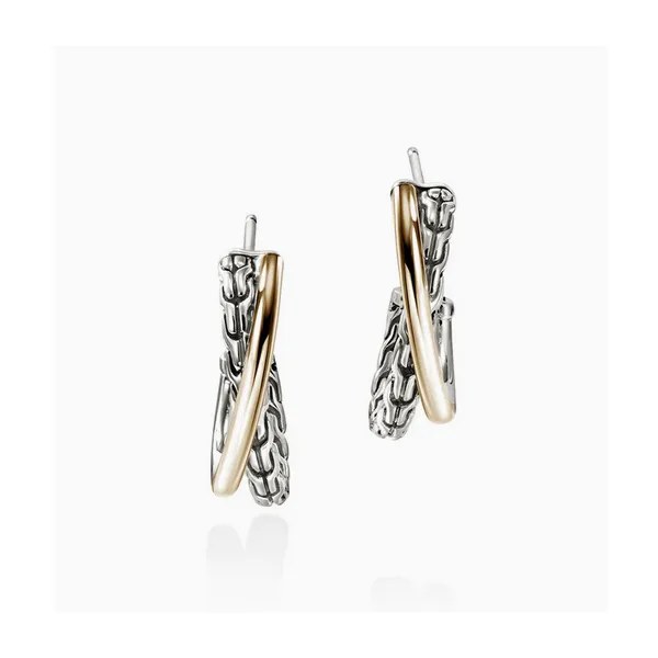 JH Essential Crossover Earring, Gold, Sterling Silver, 20.5MM Baxter's Fine Jewelry Warwick, RI