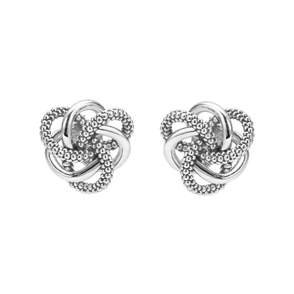 Sterling Love Knot Earrings Image 2 Baxter's Fine Jewelry Warwick, RI