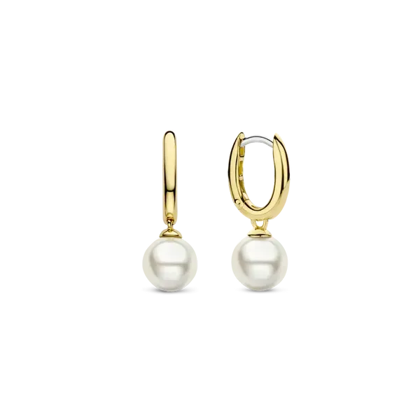 Gold Plated Pearl Drop Earrings Baxter's Fine Jewelry Warwick, RI