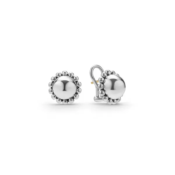 Silver Round Omega Clip Earrings Baxter's Fine Jewelry Warwick, RI